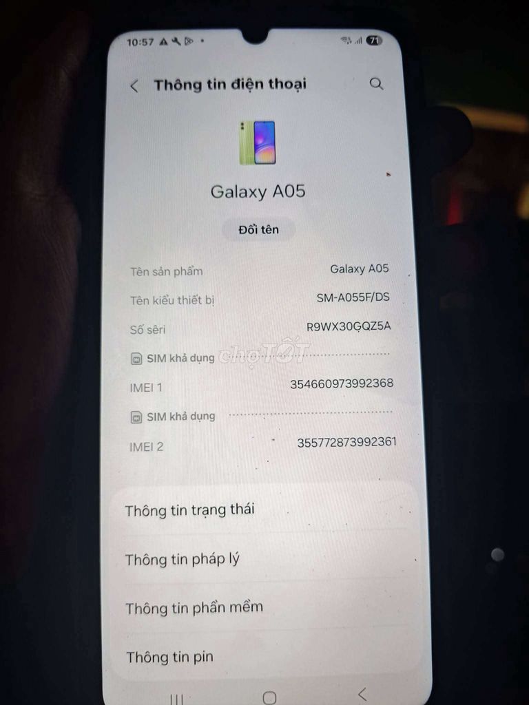 Samsung Galaxy A05 4GB/64GB Xanh lá. Mua bán Điện thoại tại Huyện Ý Yên Nam Định được đăng bởi Hiên Lê hình 1