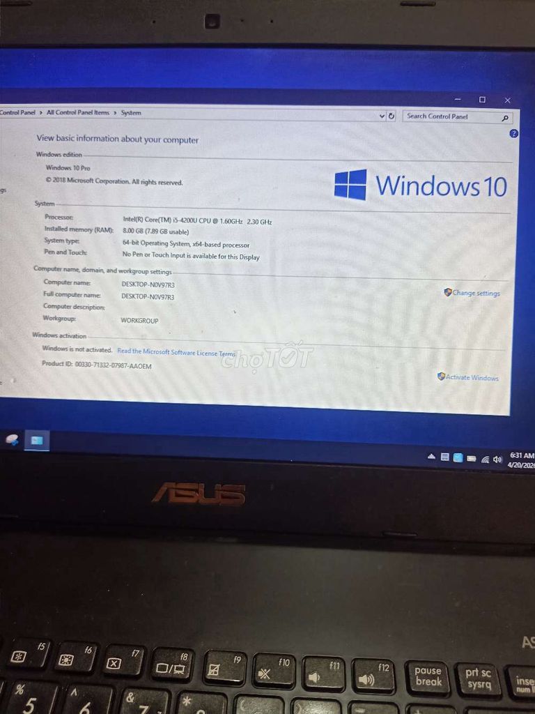 Laptop Asus i5 8GB/128GB như mới. Mua bán Laptop tại Thành phố Buôn Ma Thuột Đắk Lắk được đăng bởi Phát hình 1