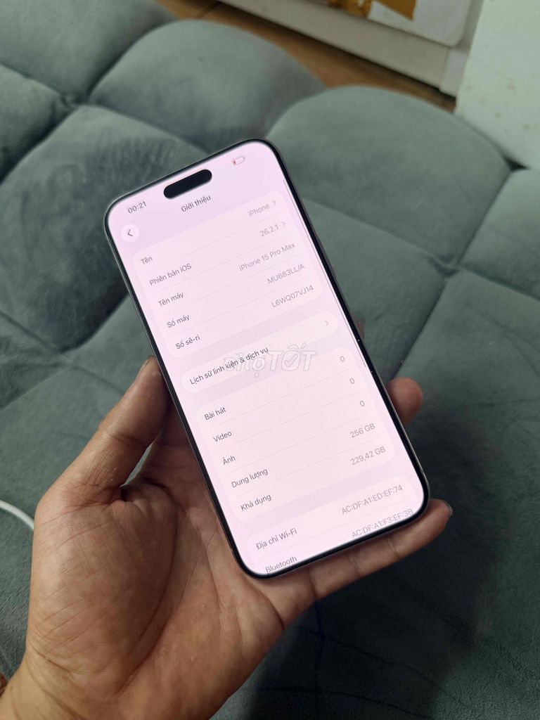 Apple iPhone 15 Pro Max 256GB Xám. Mua bán Điện thoại tại Quận Ngũ Hành Sơn Đà Nẵng được đăng bởi Nghĩa  hình 1