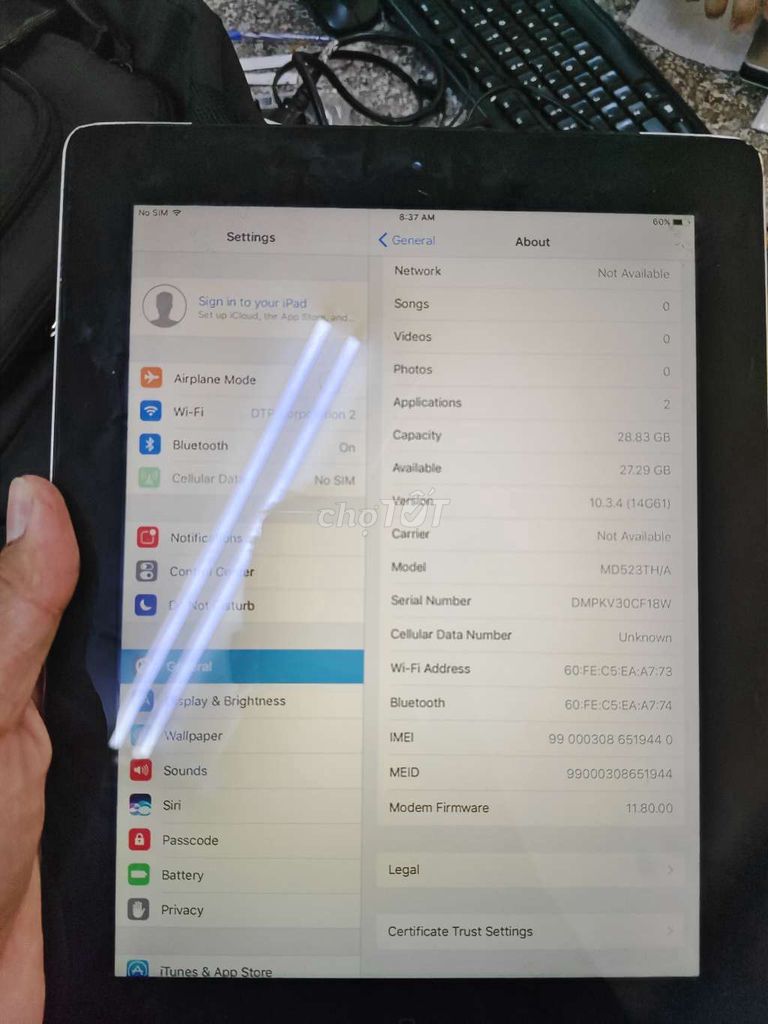 Apple iPad 4 32GB Bạc Đã dùng. Mua bán Máy tính bảng tại Quận Tân Phú Tp Hồ Chí Minh được đăng bởi Hoài Văn hình 1