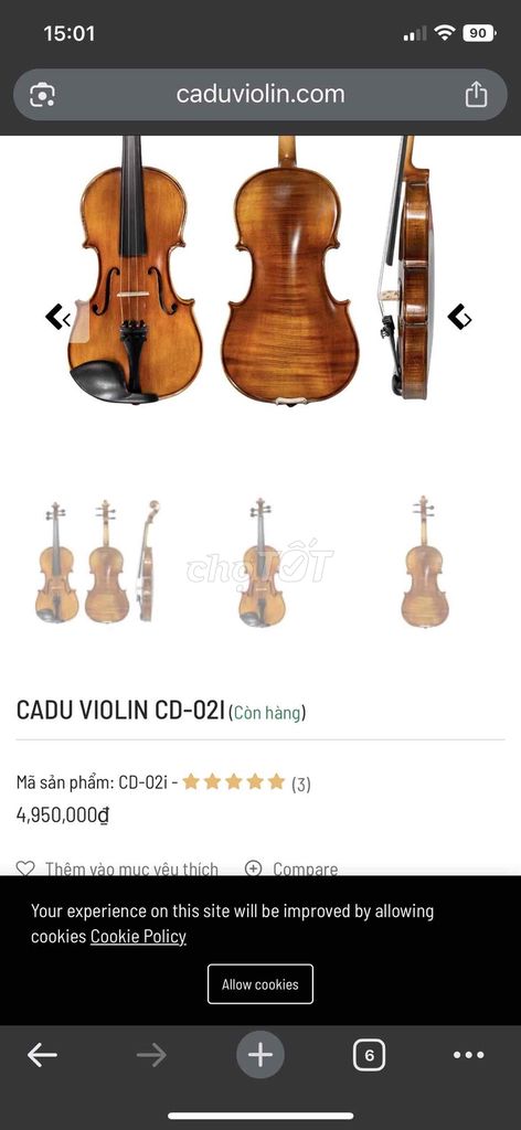 Đàn Violin Cadu CD-02i Nâu. Mua bán Nhạc cụ tại Quận 12 Tp Hồ Chí Minh được đăng bởi Mua Bán đàn Organ hình 1