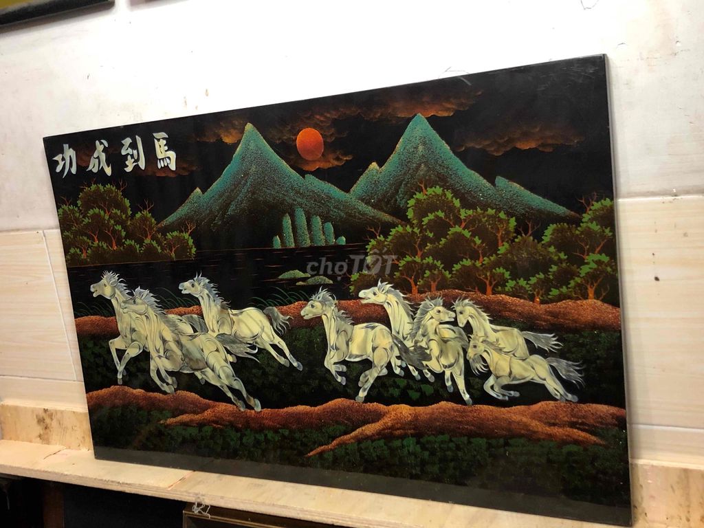Tranh sơn mài Mã đáo thành công 50x80 Lành đẹp. Mua bán Đồ sưu tầm, đồ cổ tại Quận Bình Tân Tp Hồ Chí Minh được đăng bởi Mục đồng dưới phố hình 1