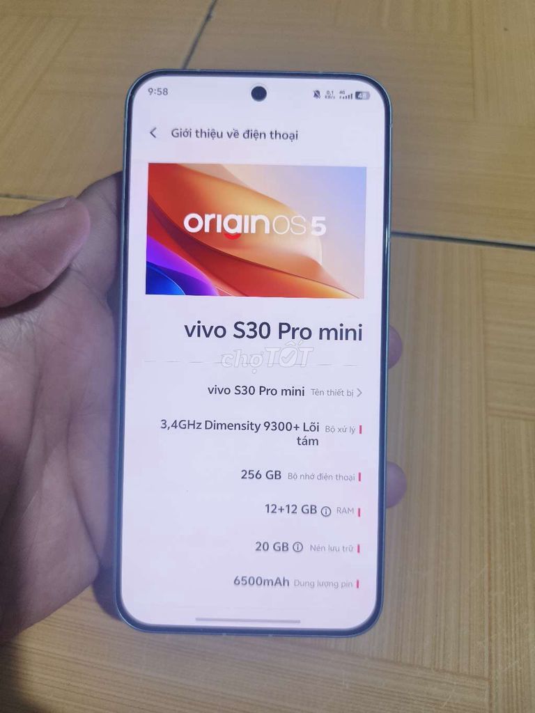 Vivo S30 Pro Mini Like New. Mua bán Điện thoại tại Huyện Châu Thành Bến Tre được đăng bởi Thanh hình 1