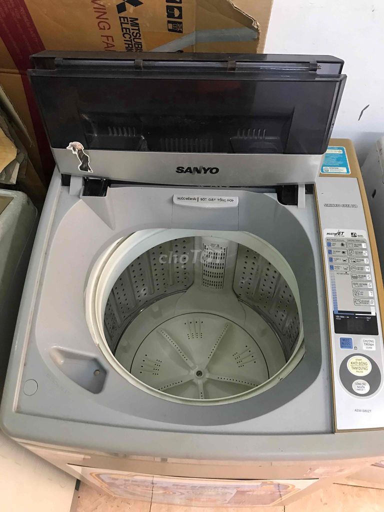 máy giặt Sanyo 8kg êm có bh