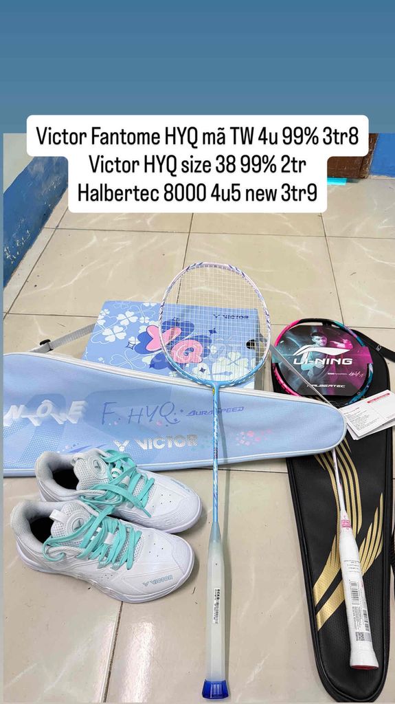 Vợt cầu lông Victor Fantome HYQ Xanh nhạt Like new. Mua bán Đồ thể thao, Dã ngoại tại Huyện Hóc Môn Tp Hồ Chí Minh được đăng bởi Thảo hình 1