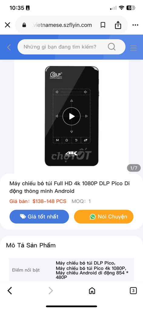 Máy chiếu FLYIN Pico Android Đen. Mua bán Đồ dùng văn phòng tại Huyện Yên Mỹ Hưng Yên được đăng bởi Ngô Quang Duy hình 1