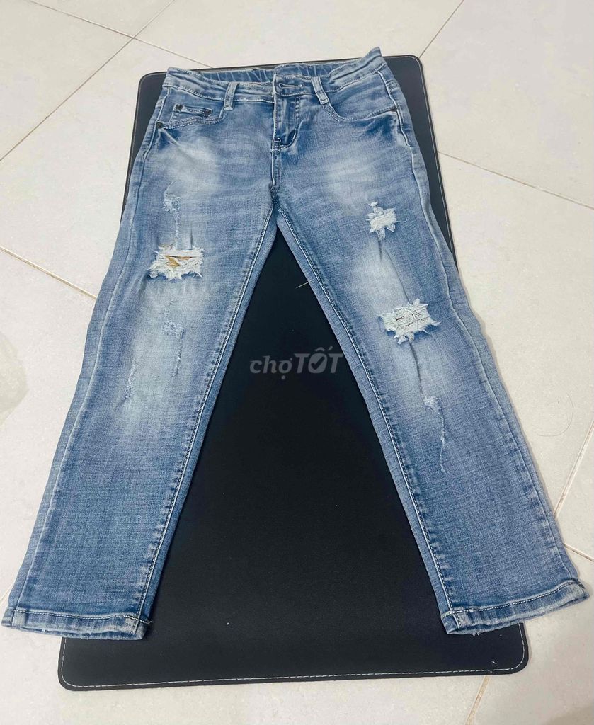 Jean bé hiệu BBkid size 7-8 eo 70 dài 72cm mới 95%