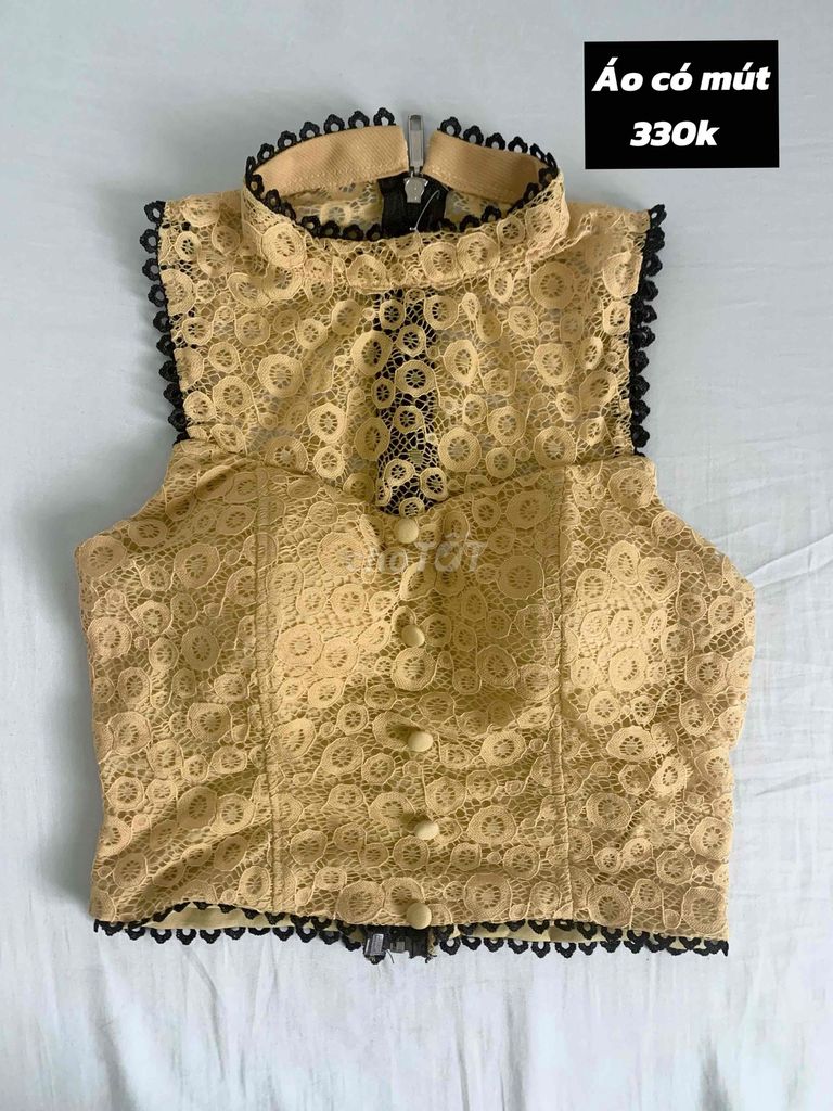 Áo ren nữ vàng kem có mút ngực. Mua bán Quần áo tại Huyện Chợ Gạo Tiền Giang được đăng bởi Lê Kim hình 1