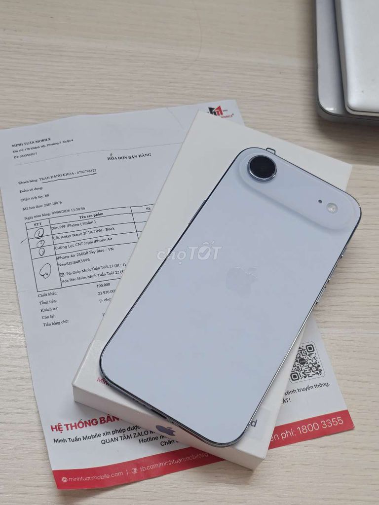 Apple iPhone 17 Air 256GB Trắng 100%. Mua bán Điện thoại tại Quận 4 Tp Hồ Chí Minh được đăng bởi Nguyễn Nhân hình 1