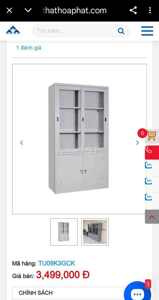 Thanh lý Tủ Tài Liệu Hòa Phát 2x1m