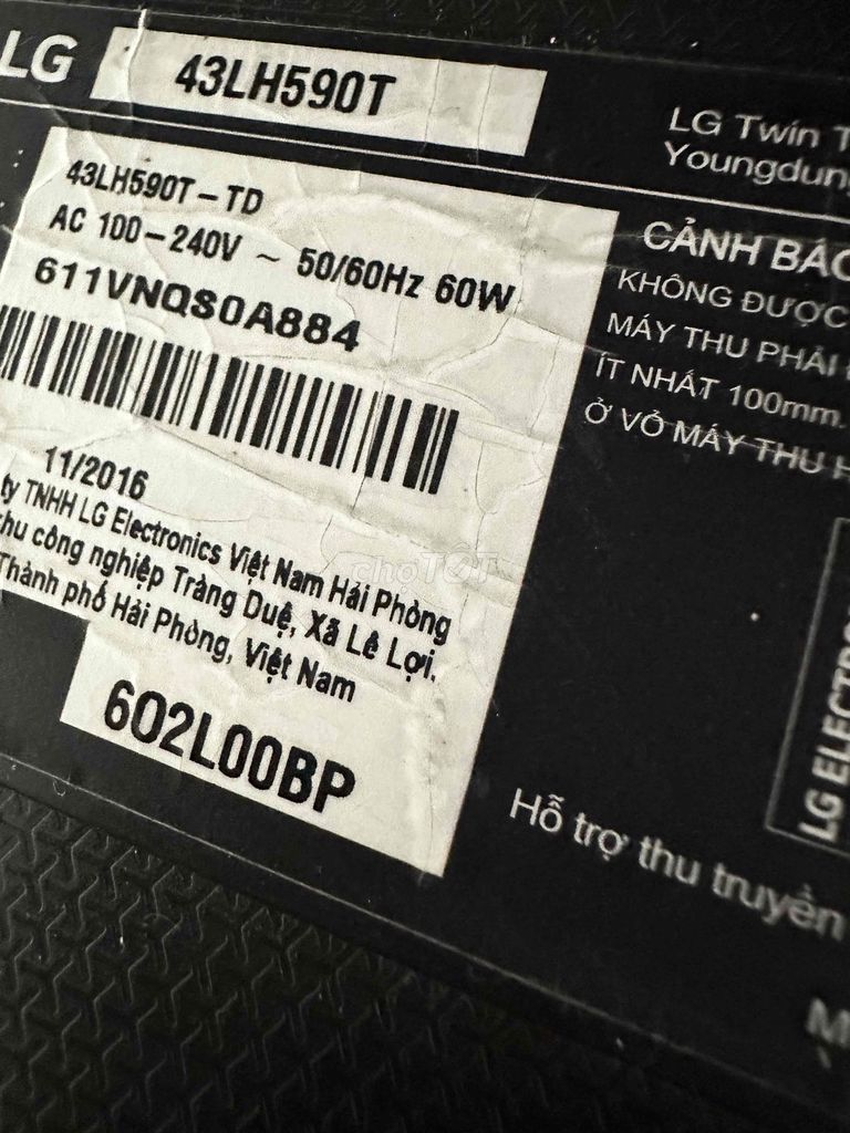 Tivi LG 43 FullHD có mạng. Mua bán Tivi, Âm thanh tại Thành phố Trà Vinh Trà Vinh được đăng bởi Quang hình 1