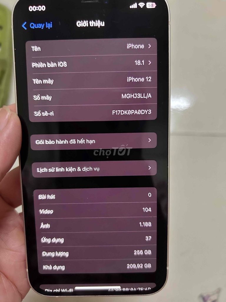 Apple iPhone 12 256GB Trắng. Mua bán Điện thoại tại Quận Hoàng Mai Hà Nội được đăng bởi Vũ Trang hình 1