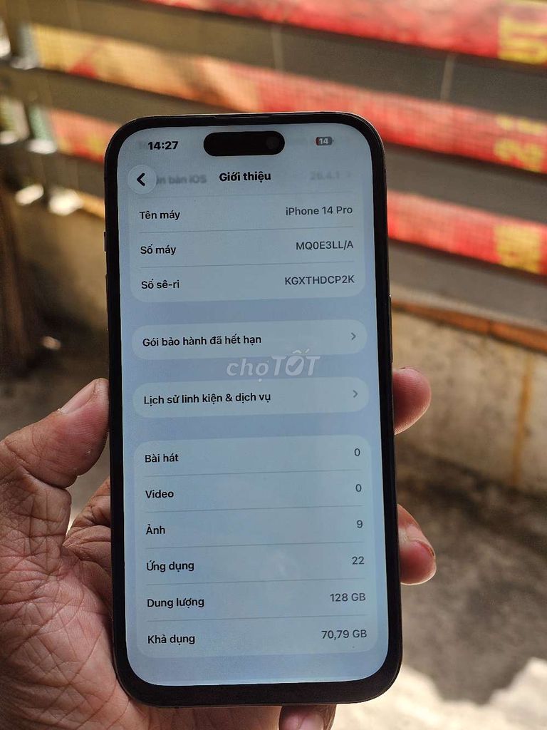 iPhone 14 Pro 128GB LLA mỹ giá rẻ bèo nhèo . Mua bán Điện thoại tại Quận 8 Tp Hồ Chí Minh được đăng bởi Thiên Hòa mobile  hình 1