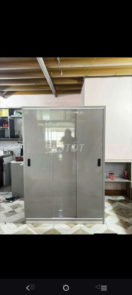 TỦ NHỰA ĐÀI LOAN CỬA LÙA 3 CÁNH MÀU XÁM . Mua bán Tủ, kệ gia đình tại Quận Phú Nhuận Tp Hồ Chí Minh được đăng bởi Phương hoa hình 1