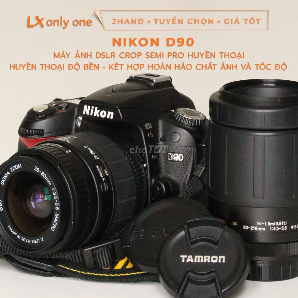 Máy ảnh Nikon D90 + 2 LENS Đa Dụng Đã qua sử dụng. Mua bán Máy ảnh, Máy quay tại Quận Bình Tân Tp Hồ Chí Minh được đăng bởi Trust Only hình 1