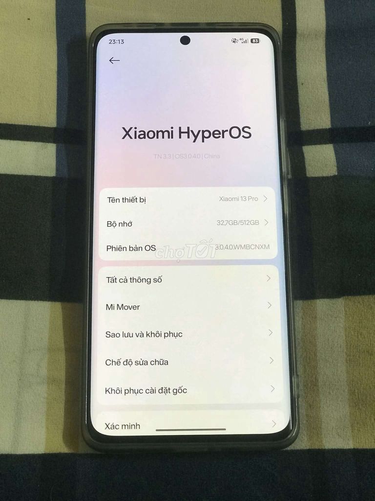 Xiaomi 13 Pro 512GB Trắng. Mua bán Điện thoại tại Huyện Thanh Trì Hà Nội được đăng bởi  Chery An hình 1