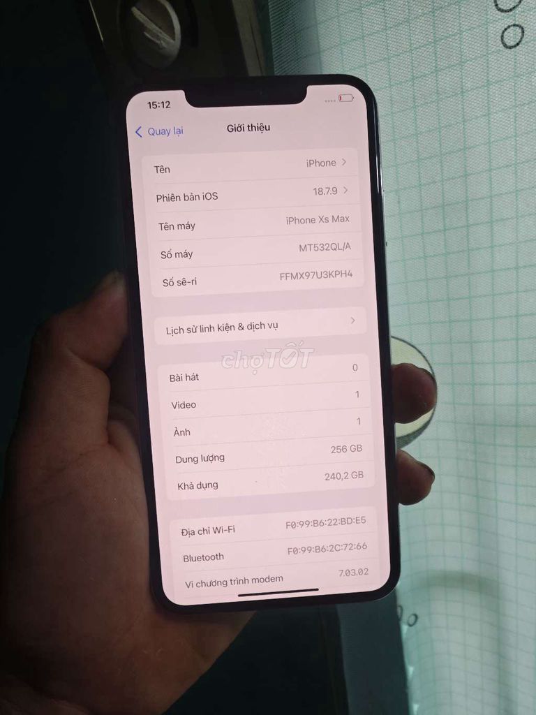 iPhone XS Max 256 QT id nhay pin100. Mua bán Điện thoại tại Huyện Cao Lãnh Đồng Tháp được đăng bởi minh dt zin 66 hình 1