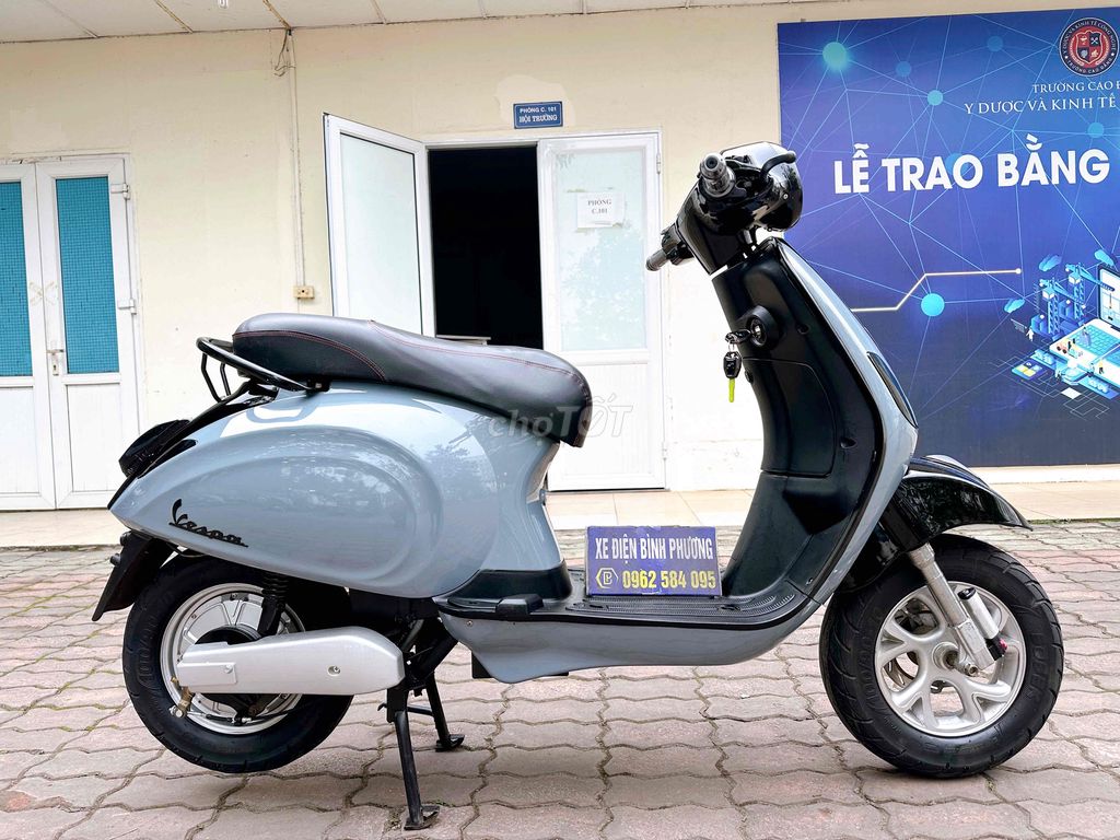 Xe máy điện Vespa Espero Xanh xi măng. Mua bán Xe điện tại Quận Bắc Từ Liêm Hà Nội được đăng bởi Xe điện Bình Phương hình 5