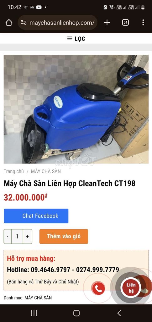 máy chà sàn hút bụi