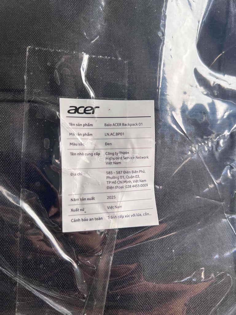 Balo laptop Acer chống sốc mới. Mua bán Túi xách tại Quận Liên Chiểu Đà Nẵng được đăng bởi NGUYỄN HUY hình 1