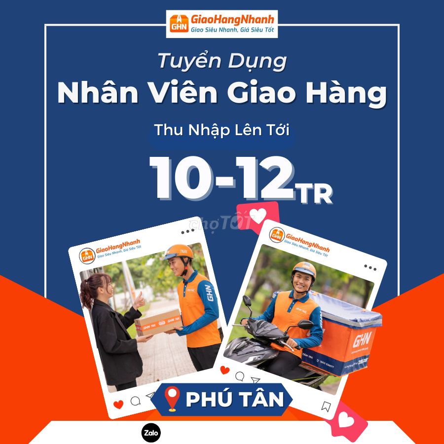 Tuyển Shipper Phú Tân Đi Làm Ngay Sau Tết