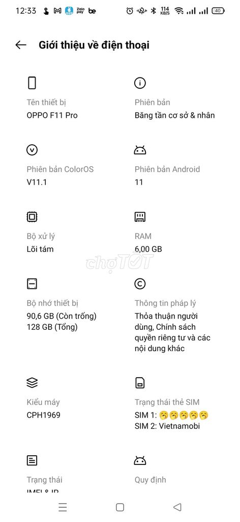 Cần Bán Oppp f11pro Full Chức Năng ko lỗi nào hết