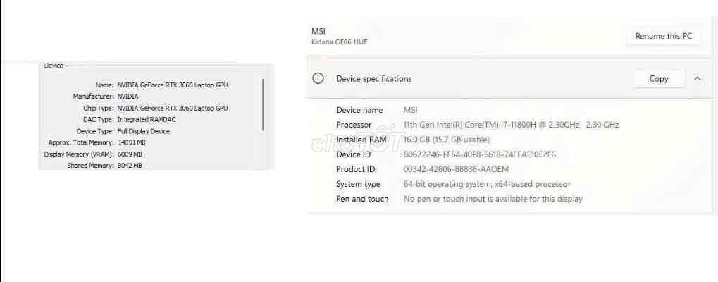 MSI Katana GF66 11UE i7-11800H 16GB. Mua bán Laptop tại Quận Bình Tân Tp Hồ Chí Minh được đăng bởi Hoà Tam Tế hình 1