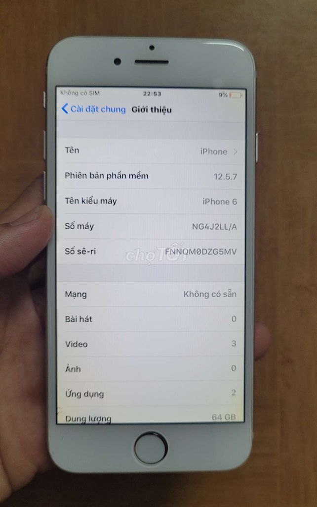 Apple iPhone 6 64GB Bạc Hư hỏng. Mua bán Điện thoại tại Quận Gò Vấp Tp Hồ Chí Minh được đăng bởi Nguyễn Tài hình 1