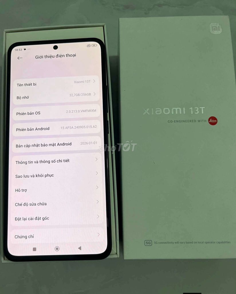 Xiaomi 13T 12/256 98% . Mua bán Điện thoại tại Quận Bắc Từ Liêm Hà Nội được đăng bởi Hoàng Tú hình 1