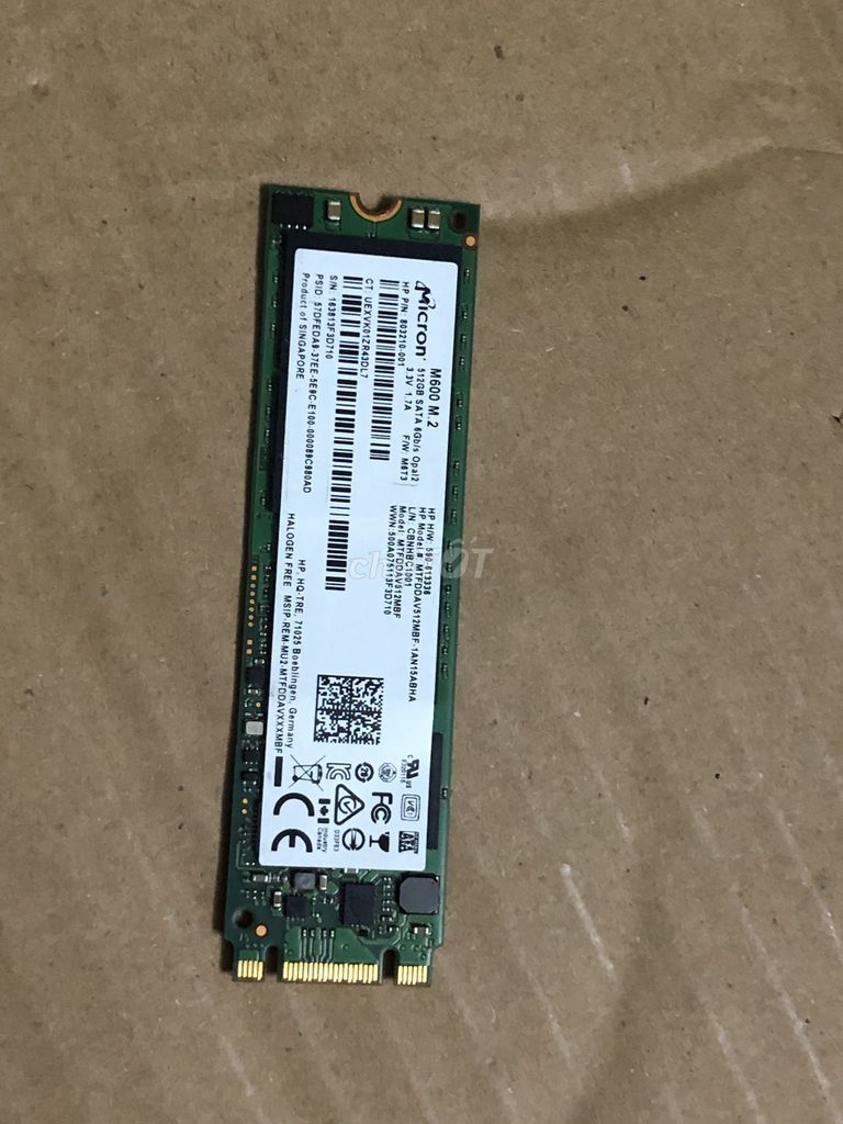 SSD NVMe 512 GB tháo máy còn khá đẹp y hình