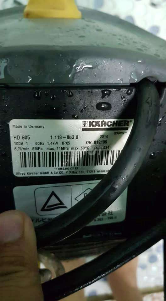 Máy rửa xe Karcher HD605 cao áp.bền bỉ êm ái. Mua bán Đồ chuyên dụng, Giống nuôi trồng tại Quận Tân Bình Tp Hồ Chí Minh được đăng bởi xuyến nguyễn hình 1