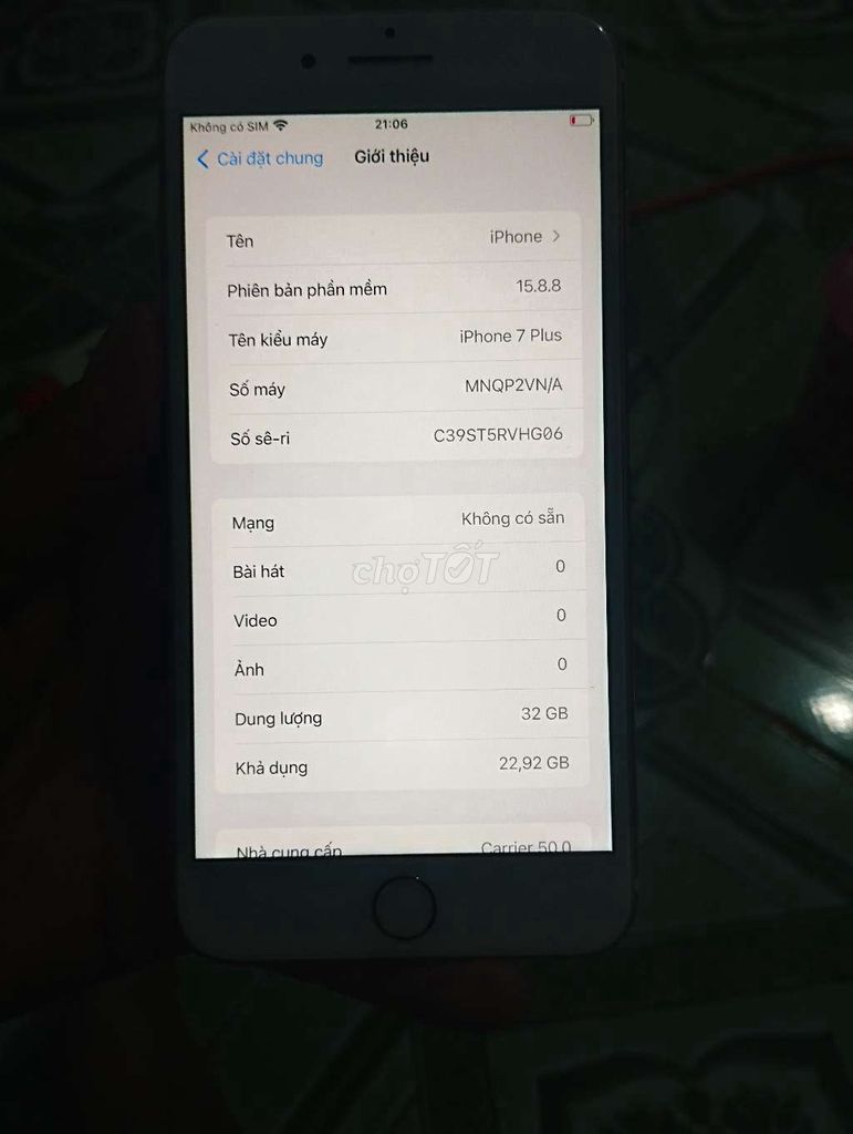 Apple iPhone 7 Plus 32GB Vân tay Zin. Mua bán Điện thoại tại Thành phố Thuận An Bình Dương được đăng bởi SANG hình 1