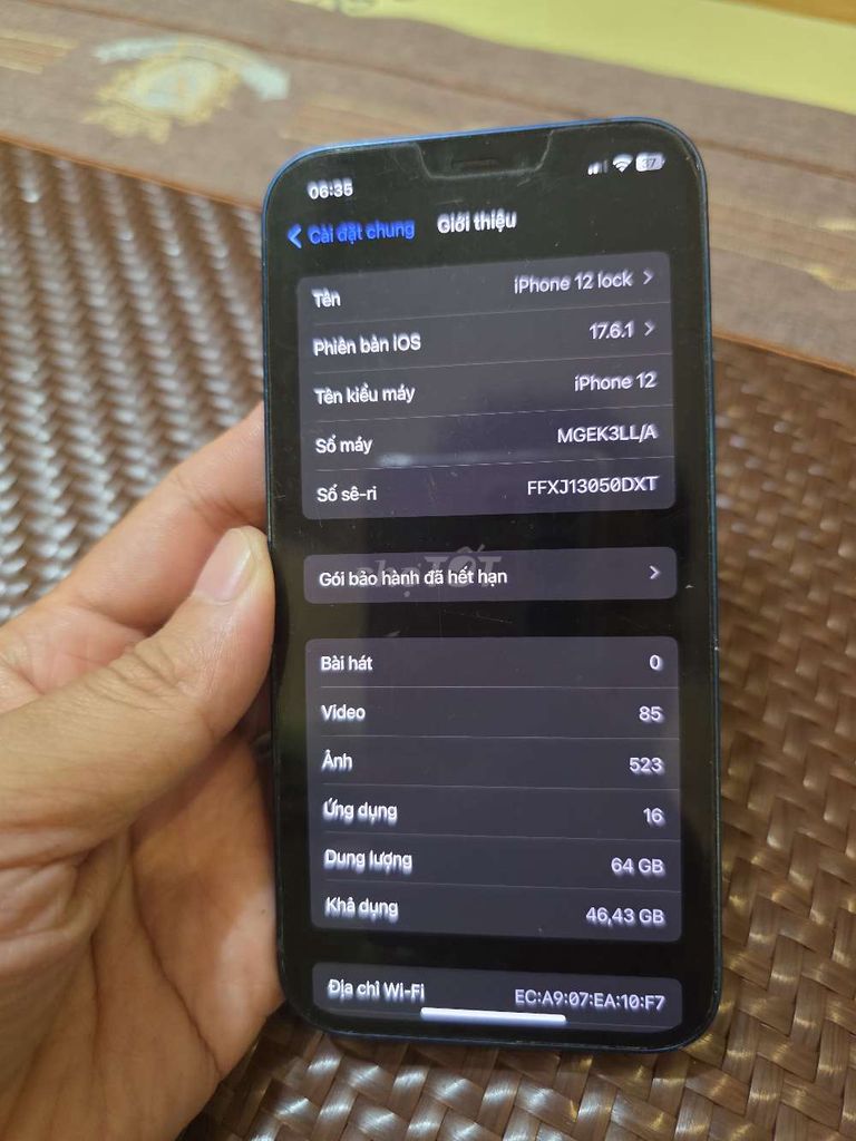 iPhone 12 64GB Xanh khóa mạng. Mua bán Điện thoại tại Quận Hà Đông Hà Nội được đăng bởi Quân Nguyễn hình 1