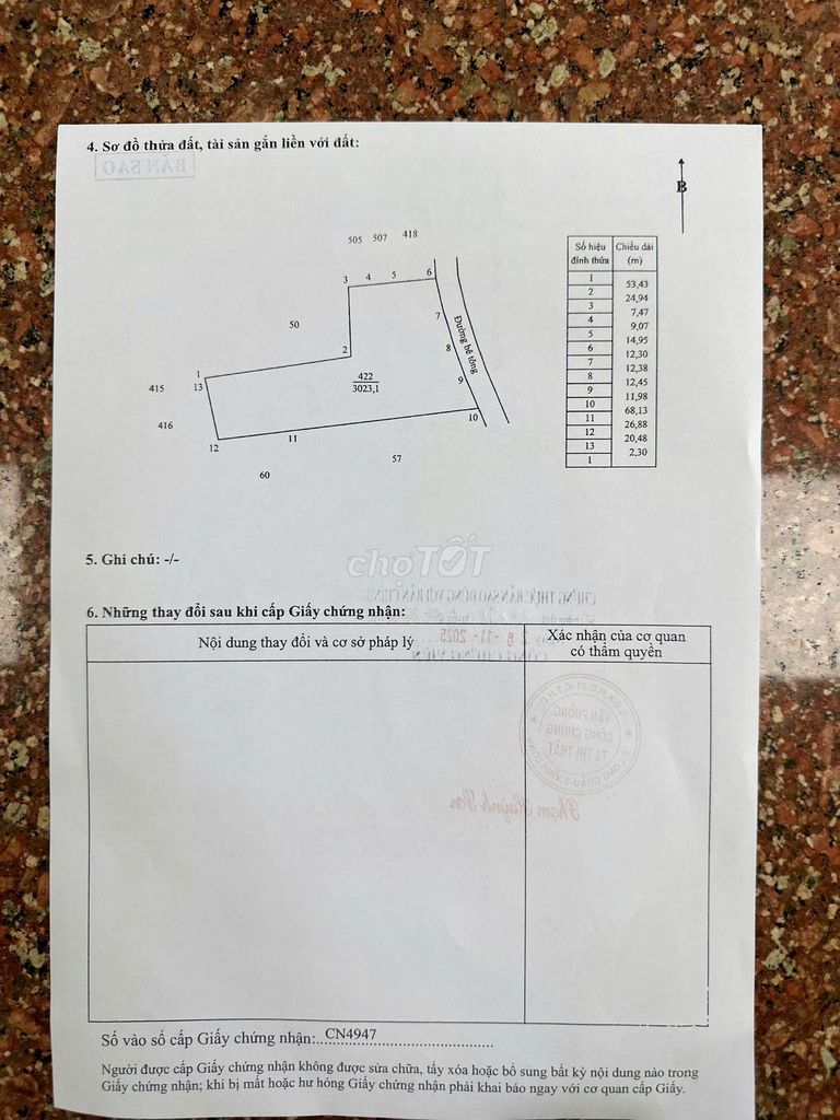 Mặt Tiền 100m, Đường bê tông 3,5 mét, Ngay xã Phú Thịnh Cũ