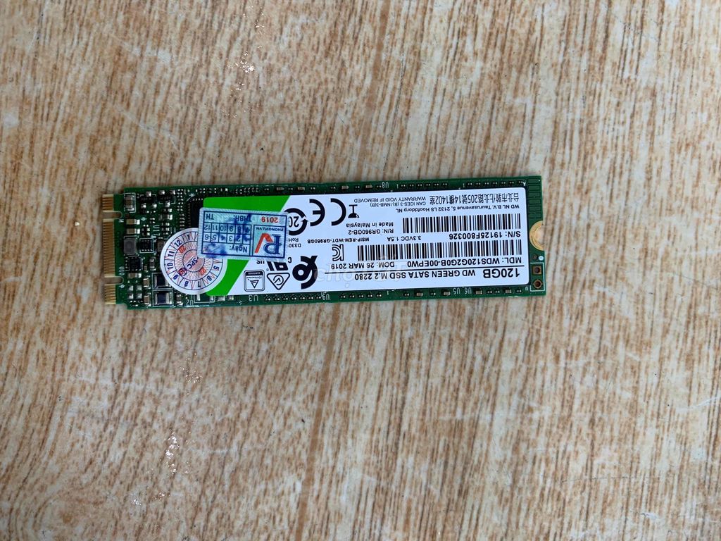 Ổ cứng thẻ ssd M.2 2280 WD GREEN SATA chính hãng