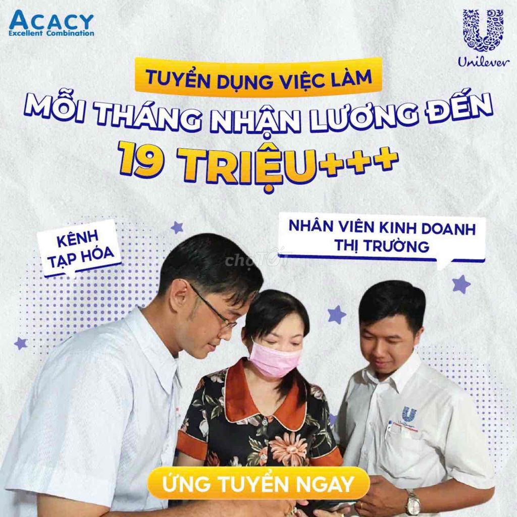 Tuyển NV Kinh Doanh Thị Trường Unilever Tuyển NV Kinh Doanh Thị Trường Unilever