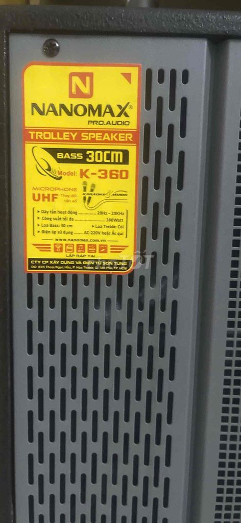 Loa kéo Nanomax K-360. Mua bán Tivi, Âm thanh tại Quận 6 Tp Hồ Chí Minh được đăng bởi Đặng Hửu Hạnh hình 1