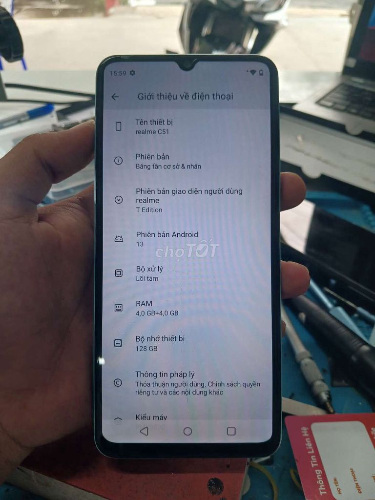Realme C51 128GB Xanh ngọc. Mua bán Điện thoại tại Huyện Châu Thành A Hậu Giang được đăng bởi Du Mobile hình 1
