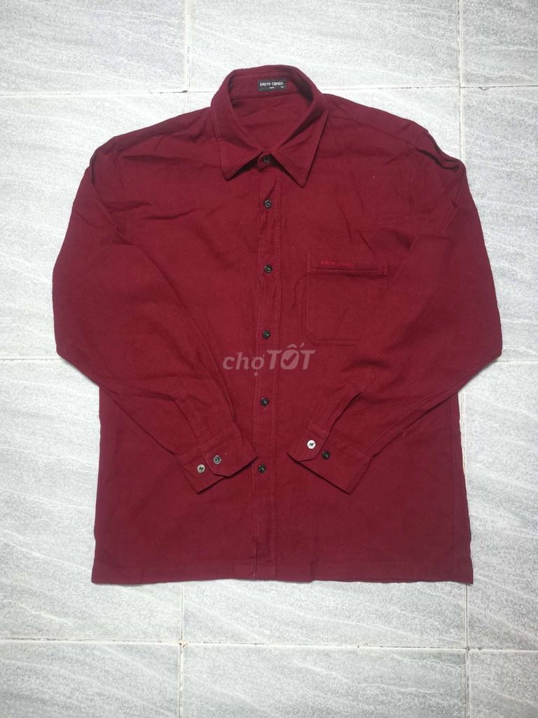 Áo sơmi dạ Pierre Cardin Paris Wool Đỏ size L. Mua bán Quần áo tại Quận Gò Vấp Tp Hồ Chí Minh được đăng bởi LogiaShop2hands hình 1