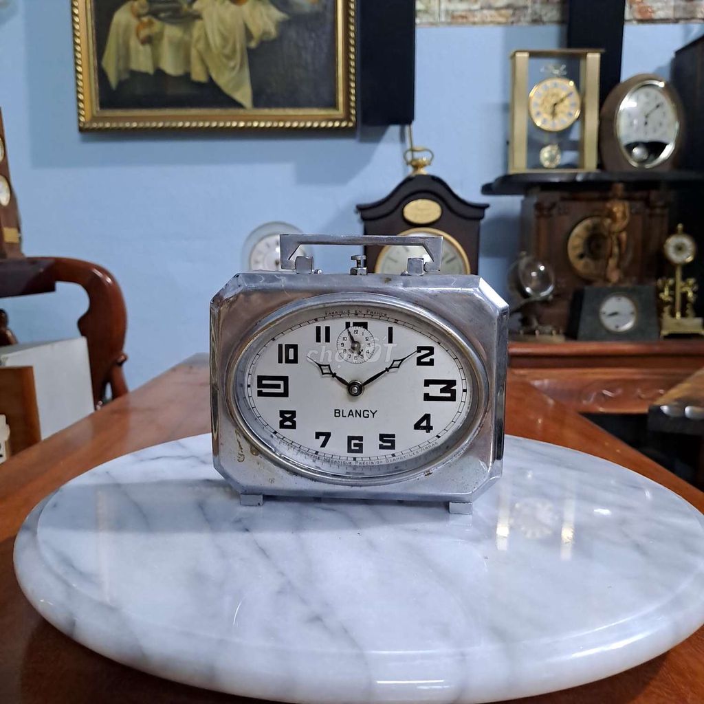 Đồng hồ báo thức Blangy Kim loại Bạc Pháp