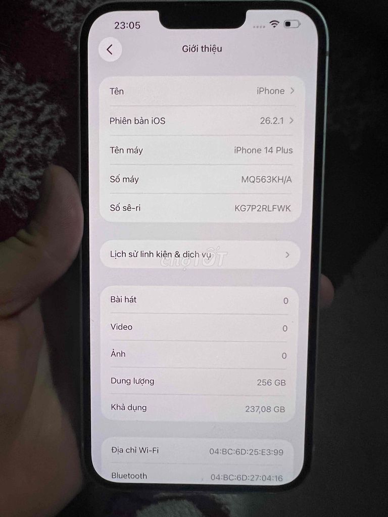 Apple iPhone 14 Plus 256GB Bạc. Mua bán Điện thoại tại Quận Bắc Từ Liêm Hà Nội được đăng bởi Nguyễn Đức Anh hình 1