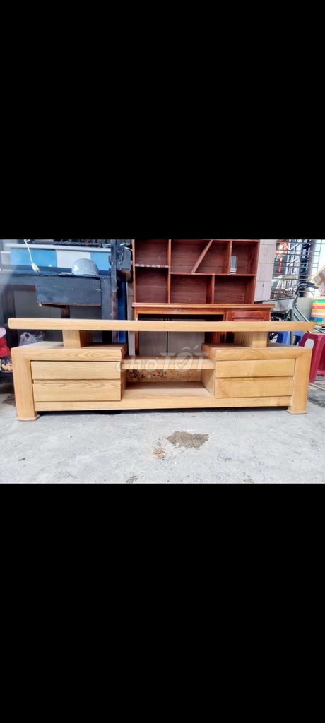 Kệ tivi gỗ 1m7 vàng nhạt. Mua bán Tủ, kệ gia đình tại Quận Cẩm Lệ Đà Nẵng được đăng bởi Ken hình 1
