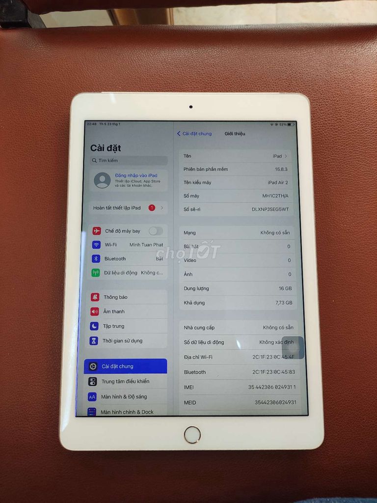 Máy tính bảng Ipad air 2