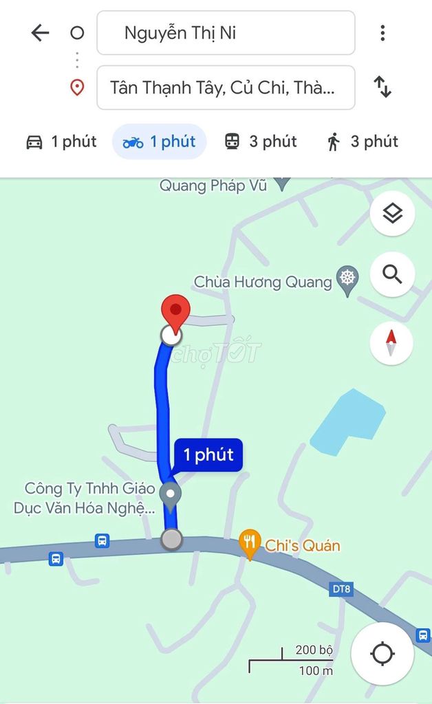 Chính chủ bán miếng đất 216m2 full thổ cư ở đường Nguyễn Thị Ni