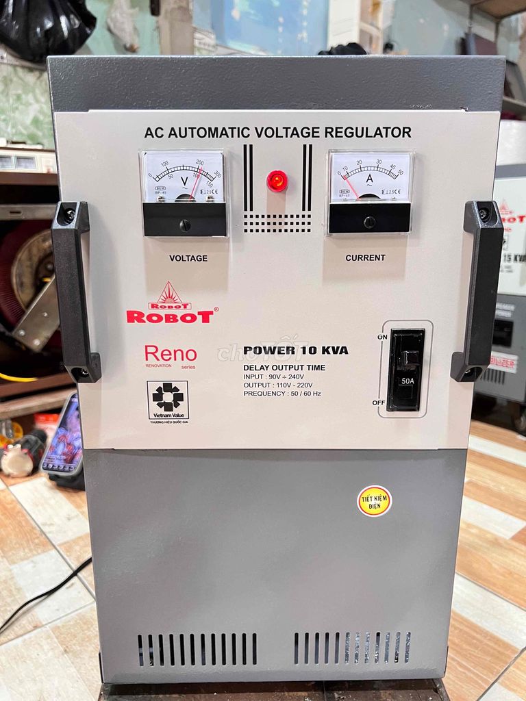 Ổn áp Robot Reno 10 kVA dãi 90v-240v dây đồng 100%. Mua bán Đồ chuyên dụng, Giống nuôi trồng tại Quận Bình Tân Tp Hồ Chí Minh được đăng bởi  ổn áp cũ bình tân  hình 1