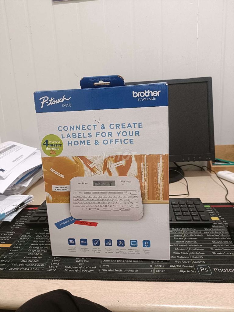 Máy in nhãn Brother P-touch PT-D410 Trắng. Mua bán Đồ dùng văn phòng tại Quận Nam Từ Liêm Hà Nội được đăng bởi Chef Binh hình 1