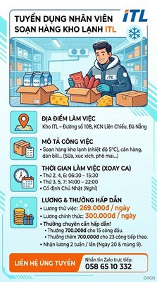 UYỂN DỤNG NHÂN VIÊN SOẠN HÀNG KHO LẠNH ITL logo