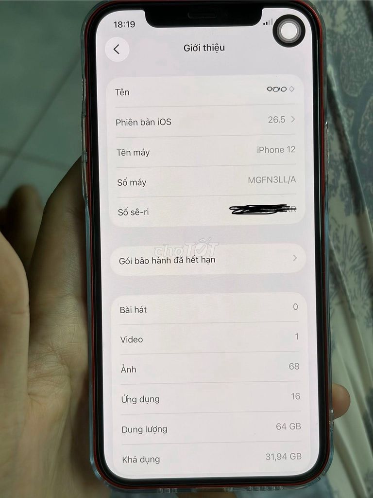 Apple iPhone 12 64GB Đỏ. Mua bán Điện thoại tại Quận 1 Tp Hồ Chí Minh được đăng bởi Hội Đồ Điện Tử hình 1