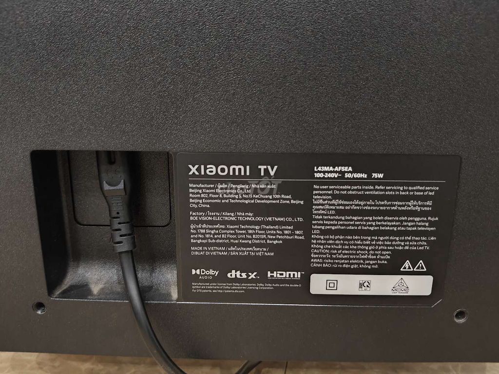 Tivi Xiaomi L43MA-AFSEA Đen. Mua bán Tivi, Âm thanh tại Thành phố Yên Bái Yên Bái được đăng bởi Nguyễn Vũ hình 1