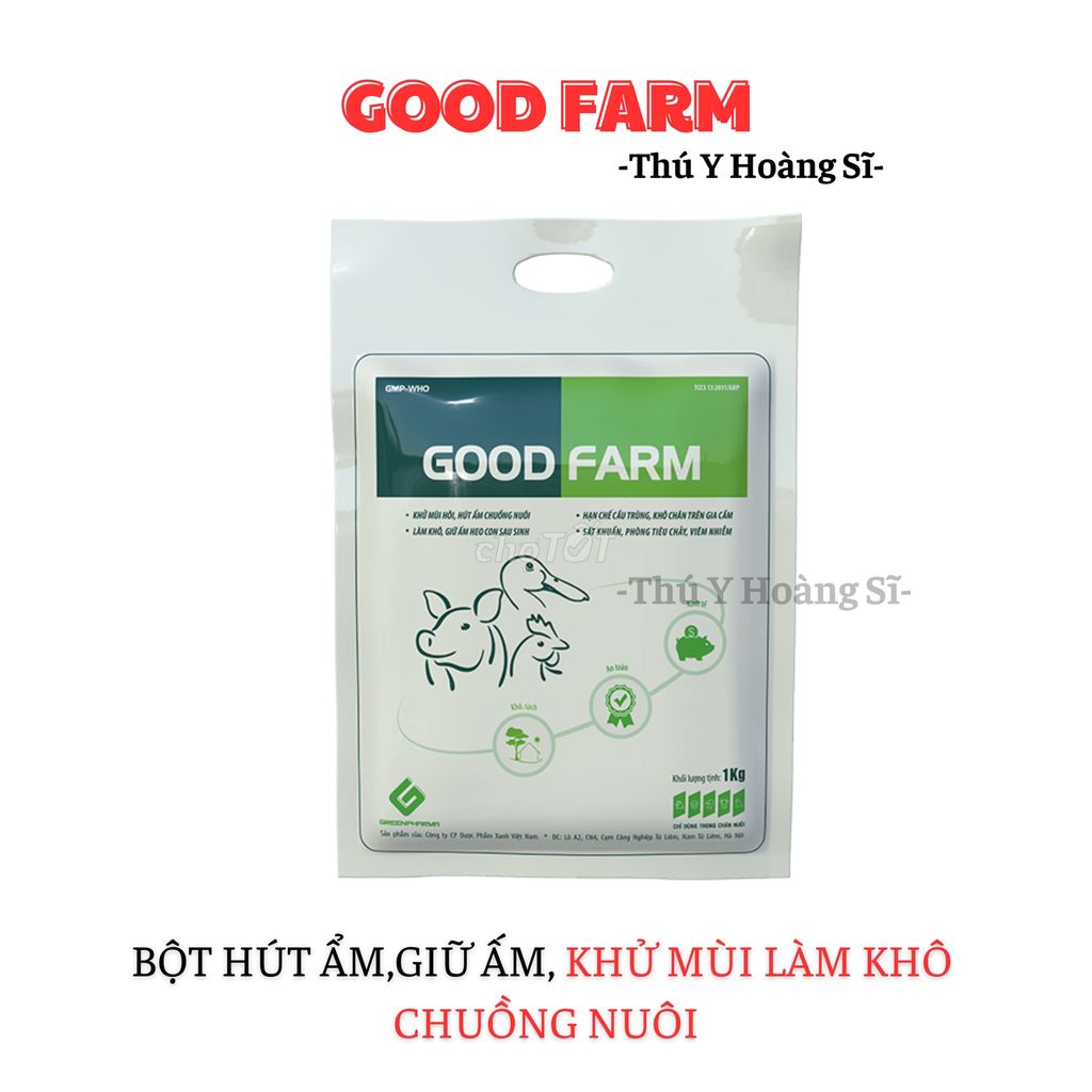 Good farm bột hút ẩm, khử mùi làm khô chuồng nuôi